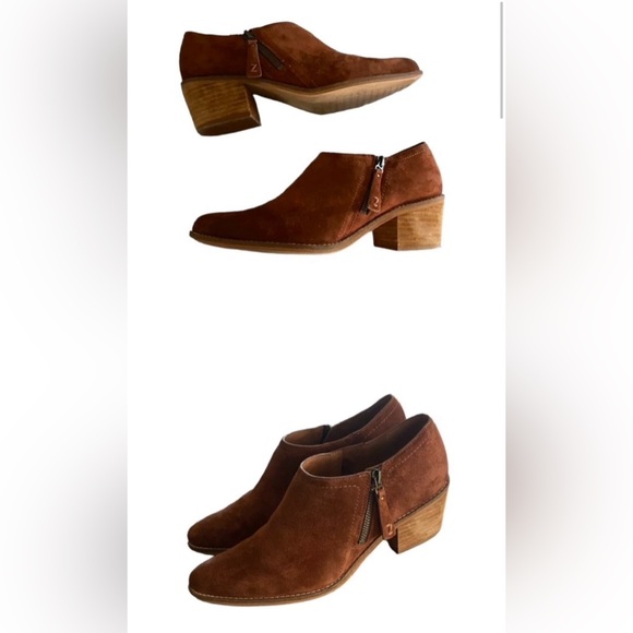 Zodiac Women’s Brown Leather Margot Suede Ankle Booties! Size 9.5M. - Picture 13 of 16